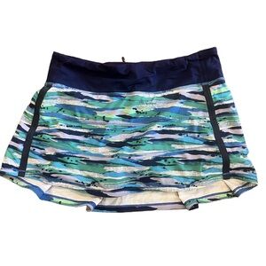 Lululemon Pace Rival Skirt II in the "Seven Wonders Multi / Hero Blue" 6